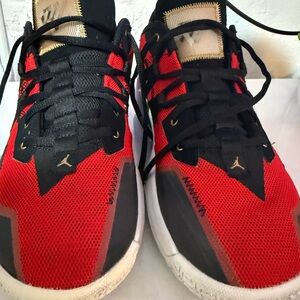 Red and Black Athletic Sneakers